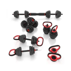 Ensemble d'haltérophilie 6 en 1 pour homegym avec barre de liaison - 40 kg