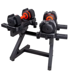Ensemble Paire Haltères réglables 6,5 à 24,5 KG avec socle de rangement