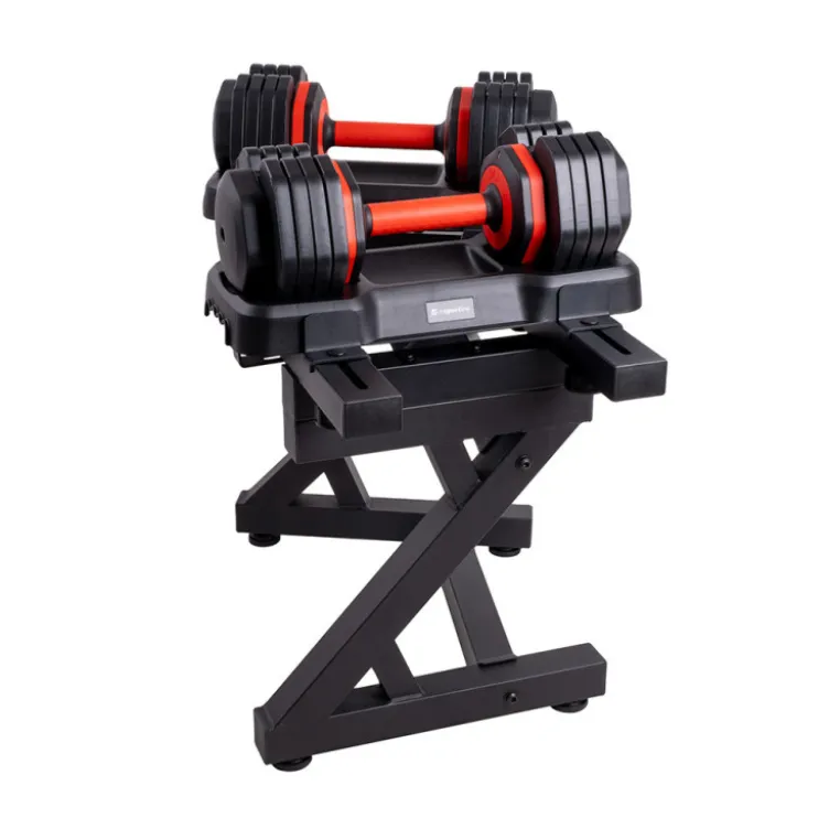 Ensemble Paire Haltères réglables 6,5 à 24,5 KG avec socle de rangement