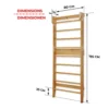 Espalier de musculation en bois de pin massif 80 x 195 x 14 cm - Capacité de charge 100 kg