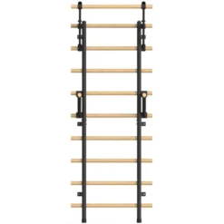 Espalier en bois avec cadre en acier à fixation murale pour entraînement fonctionnel -199 x 80 cm