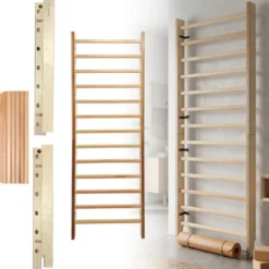 Espalier en bois de hêtre à fixation murale pour home gym - 4 dimensions