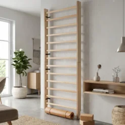 Espalier en bois de hêtre à fixation murale pour home gym - 4 dimensions