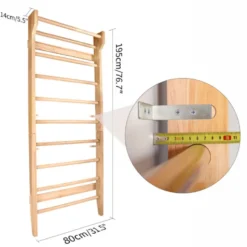 Espalier en bois 195 x 80 x 14cm pour abdominaux - étirements et gymnastique - Capacité de charge 100 kg