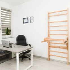 Espaliers d'intérieur en bois avec accessoires de musculation - 190 x 65 cm