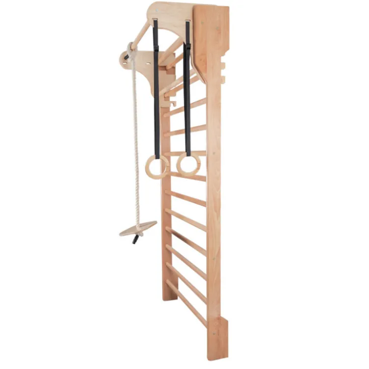 Espaliers d'intérieur en bois avec accessoires de musculation - 190 x 65 cm