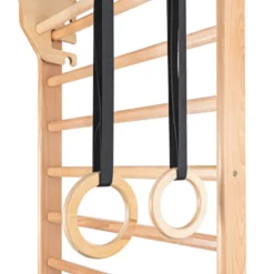 Espaliers d'intérieur en bois avec accessoires de musculation - 190 x 65 cm