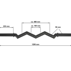 Fat Bar en acier 115 cm de musculation avec capacité de charge de 200 kg - 50 mm