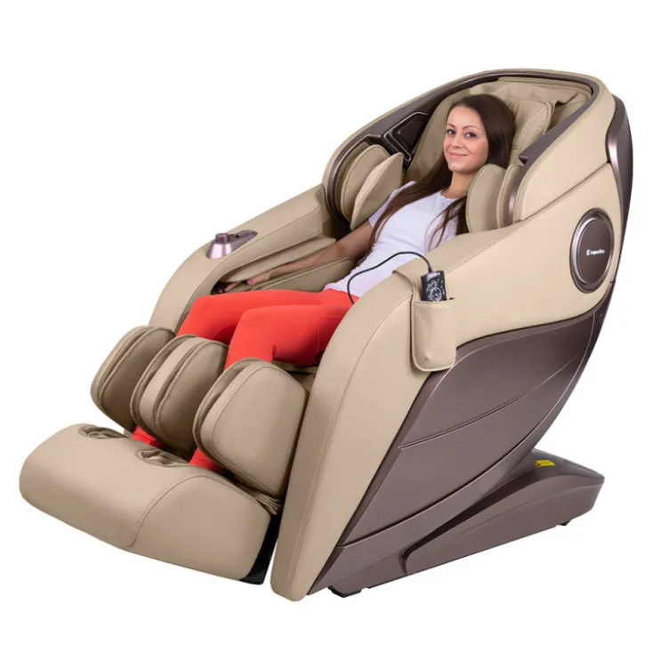 Fauteuil de massage luxueux avec ioniseur d'air et dossier chauffant - LED de détente -Relaxation des muscles