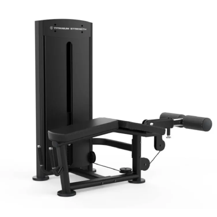 Fémoral leg curl allongé à charge guidée Titanium - Appareil pro pour le renforcement des ischios-jambiers BS-S19