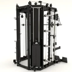 Force USA COMPACTE Multi-gym 8 en 1 avec colonnes de poids 260 kg - Smith machine multi-équipée pour entraînements musculaires