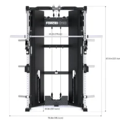 FORCE USA C10 - Smith Machine polyvalente avec double colonne de poids - Qualité professionnelle