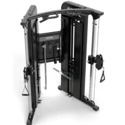 Functional Trainer ATX série 700 avec deux colonnes de poids de 100 kg et set d'accessoires - Station à poulie vis à vis homegym