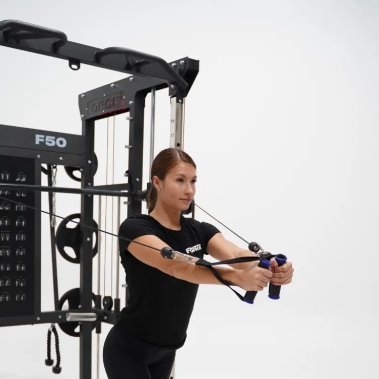 Functional trainer multi-équipé avec accessoires multiples - Musculation Force USA F50 V2