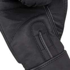 Gants de boxe en cuir pour entrainement de boxe et de kick boxing en homegym - Noir