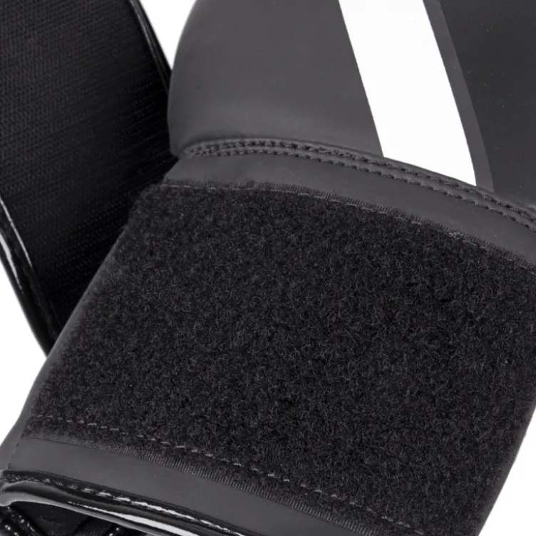 Gants de boxe noir avec large sangle velcro de qualité premium