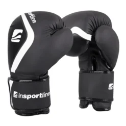 Gants de boxe noir avec large sangle velcro de qualité premium