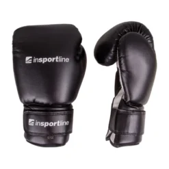 Gants de boxe noirs avec aération de la paume pour sports de combat - Cuir synthétique