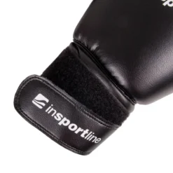 Gants de boxe noirs avec aération de la paume pour sports de combat - Cuir synthétique