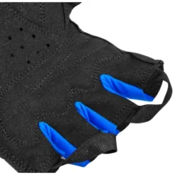 Gants de fitness anti-dérapant avec fermeture velcro - noir et bleu
