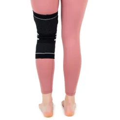 Genouillère avec coussin en silicone et renfort à ressort pour musculation et cross-training