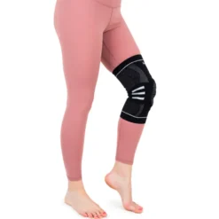 Genouillère avec coussin en silicone et renfort à ressort pour musculation et cross-training