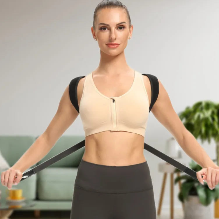 Gilet correcteur de posture avec bande velcro pour limiter les douleurs dorsales