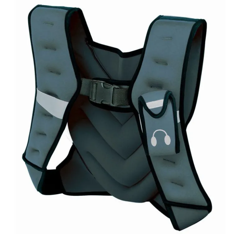 Gilet lesté de fitness et musculation 5 et 10 kg avec poche avant