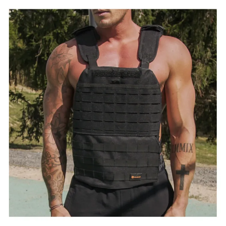Gilet lesté de musculation professionnel 15 kg ajustable
