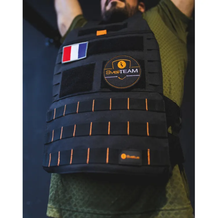 Gilet lesté de musculation professionnel 15 kg ajustable