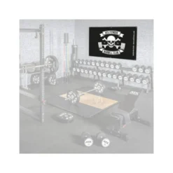 Grand drapeau ATX - Barbell club logo tête de mort