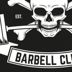 Grand drapeau ATX - Barbell club logo tête de mort