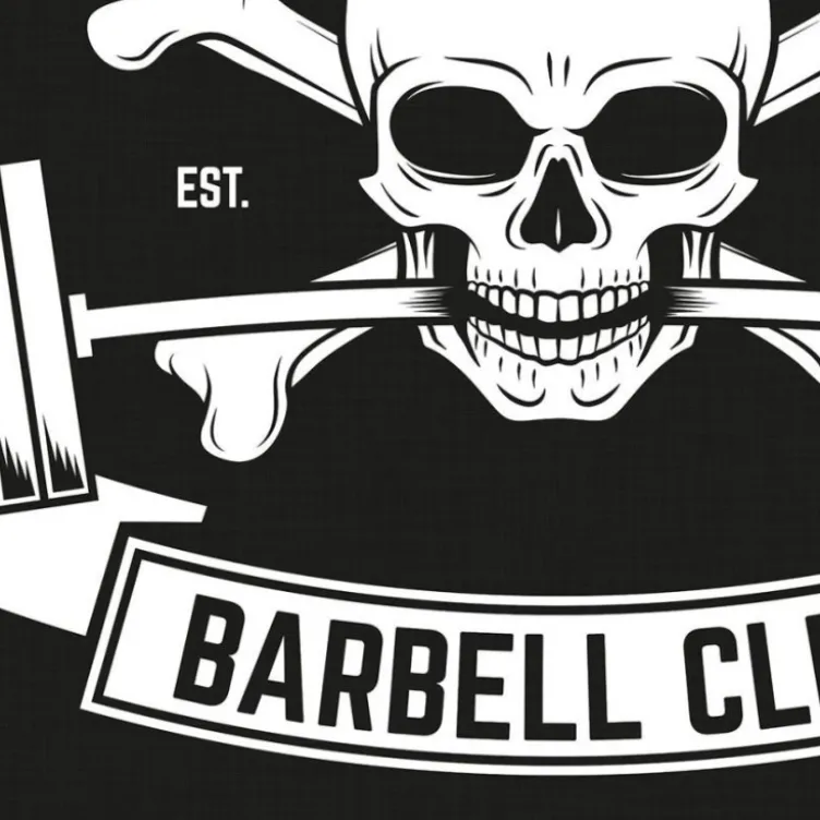 Grand drapeau ATX - Barbell club logo tête de mort