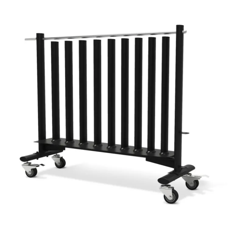 Grand support de rangement professionnel avec roulettes pour haltères de 1 kg à 5 kg