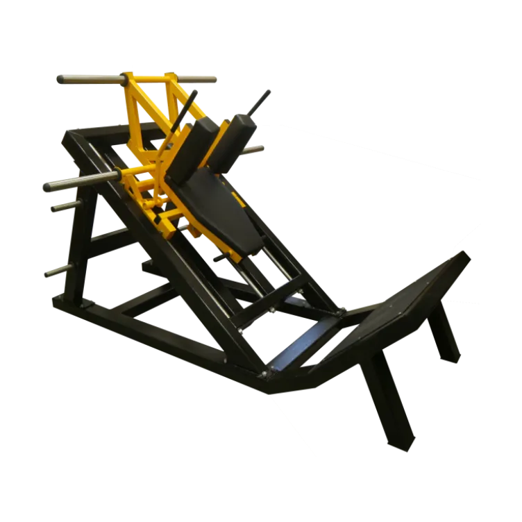 Hack Squat machine professionnelle à charge libre - Entraînement des cuisses et des mollets complet en salle commerciale