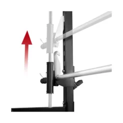 Half rack avec barre guidée et poulie haute et basse à charge libre - Capacité de charge 136 kg