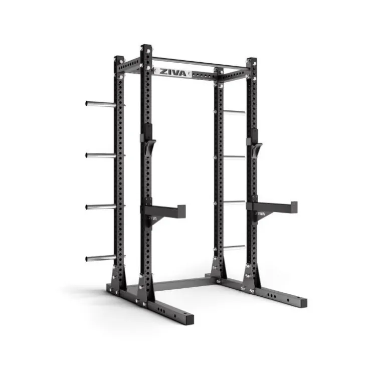 Half rack avec supports de rangement crochets en J et étagères d'urgence