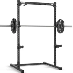 Half rack de musculation ATX série 500 de 195 cm avec barres de sécurité et crochets en J