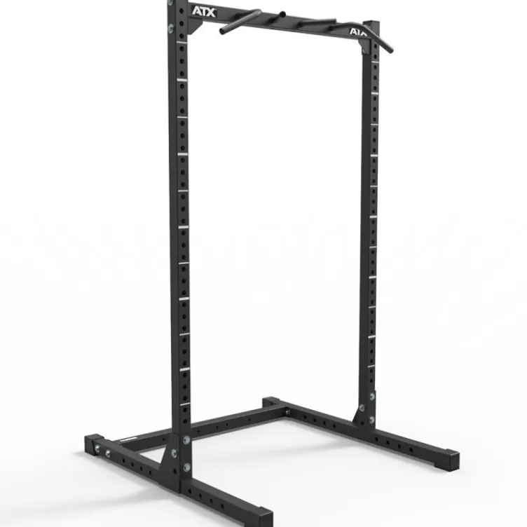 Half rack de musculation avec poste à tractions et entraînement à la barre libre capacité 400 kg - Crochets en J inclus