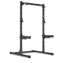 Half rack de musculation avec poste à tractions et entraînement à la barre libre capacité 400 kg - Crochets en J inclus