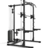 Half rack de musculation avec poulie à colonne de poids 100 kg et barre guidée - Série 500