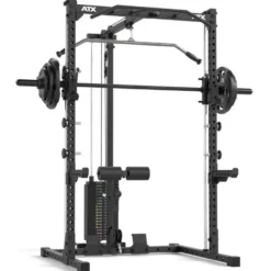 Half rack de musculation avec poulie à colonne de poids 100 kg et barre guidée - Série 500