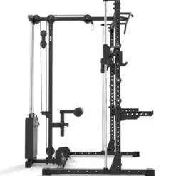 Half rack de musculation avec poulie à colonne de poids 100 kg et barre guidée - Série 500