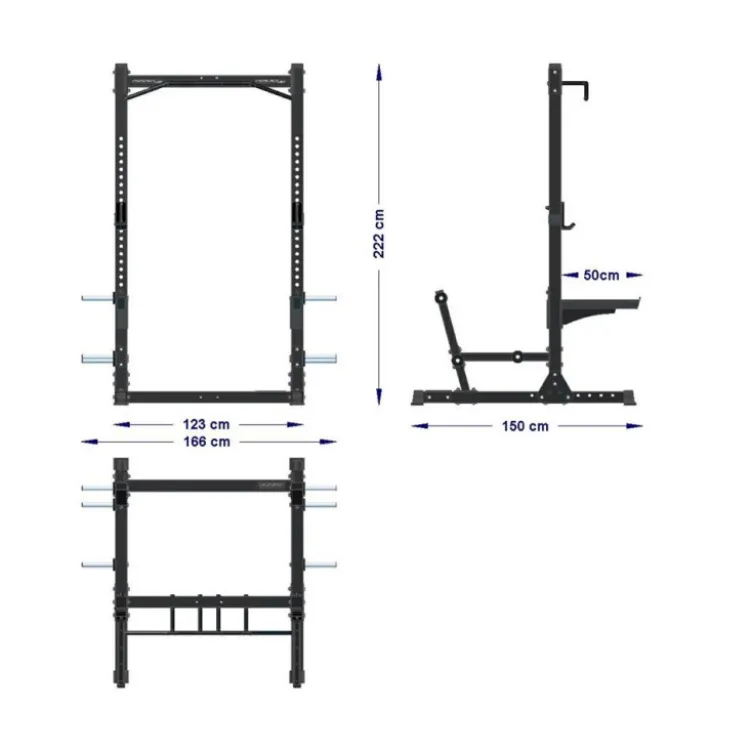 Half rack de musculation professionnel capacité de charge 400 kg