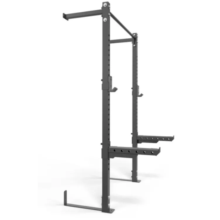 Half Rack de musculation Rig mural pour crosstraining avec crochets en J et poste à traction