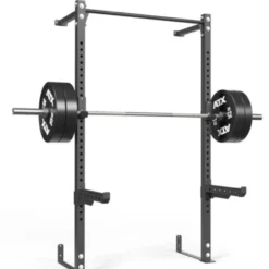 Half Rack de musculation Rig mural pour crosstraining avec crochets en J et poste à traction