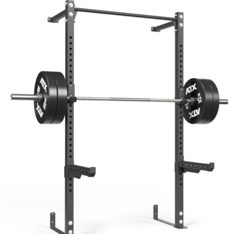 Half Rack de musculation Rig mural pour crosstraining avec crochets en J et poste à traction