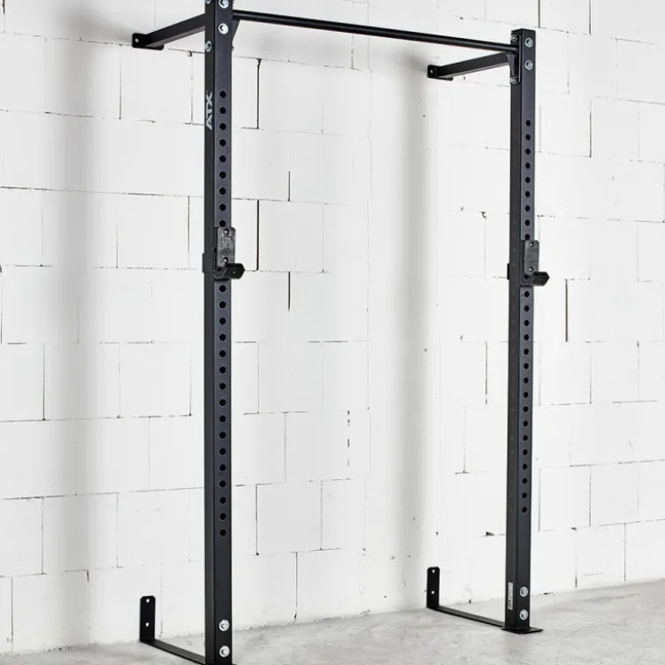 Half Rack de musculation Rig mural pour crosstraining avec crochets en J et poste à traction