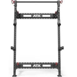 Half Rack mural et pliable ATX compact hauteur 198 cm avec crochet en J pour Home-Gym