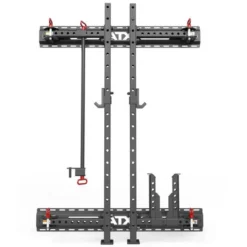 Half Rack mural et pliable ATX compact hauteur 198 cm avec crochet en J pour Home-Gym